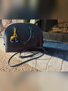 Rare COACH Sierra Ombre Dome Satchel with Cherry Charm